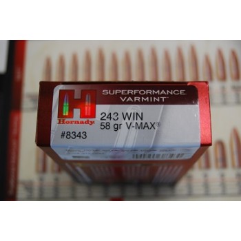 .243 Hornady 58gr V-Max - Box of 20 .243 Hornady 58gr V-Max - Box of 20